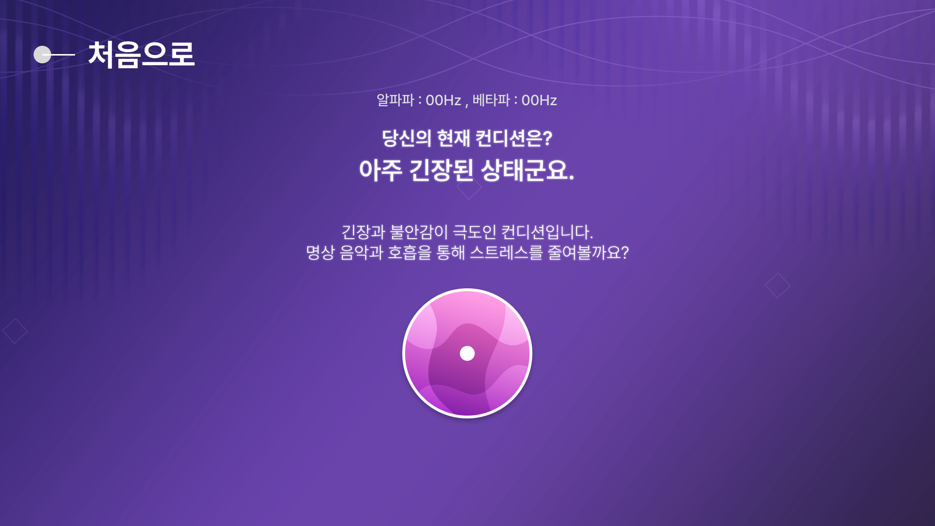 결과 화면 - 긴장된 상태