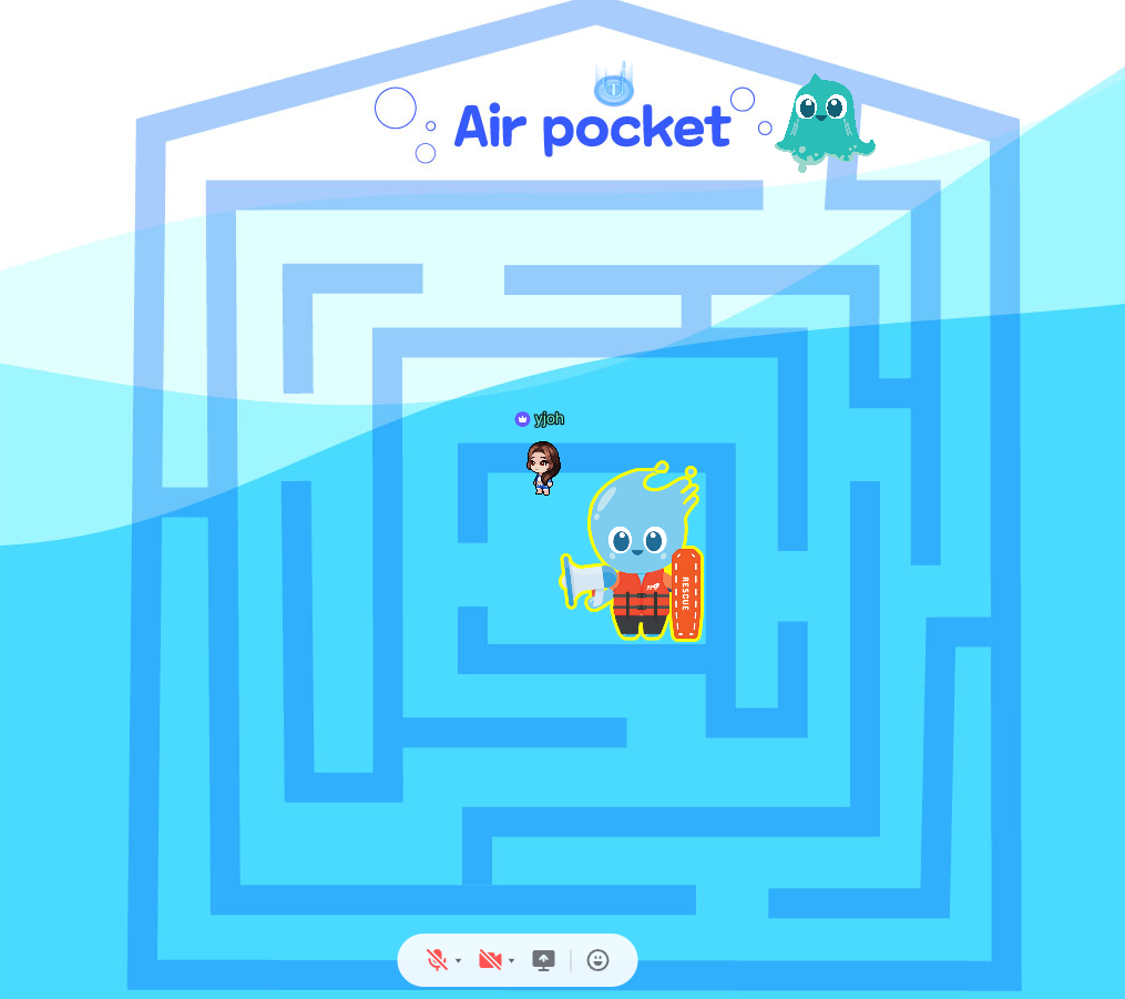 에어포켓 미로 탈출 미니게임 Air pocket 화면